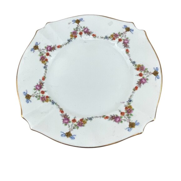 Vintage Collingwood Bone China Floral Dessert Plates Set Of 2 - Picture 1 of 11